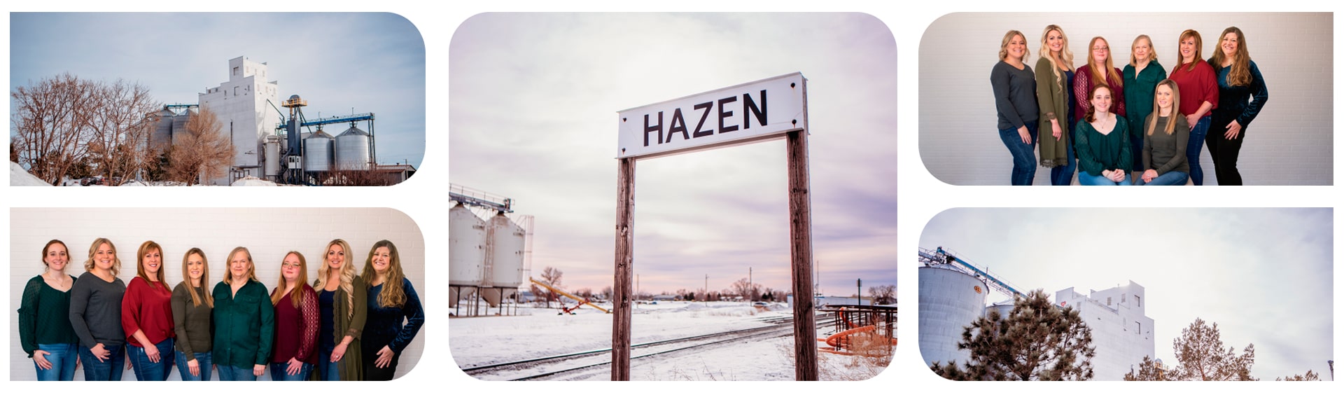 A collage of the Hazen community and our smiling team members