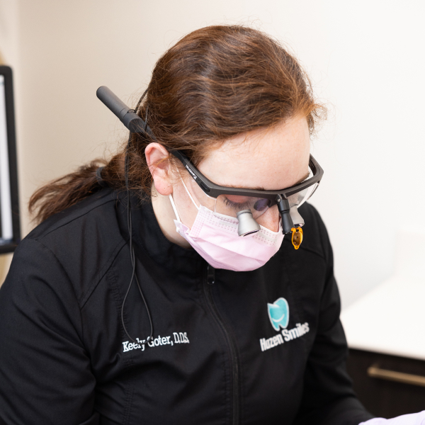 Dr. Keely Goter performing an exam